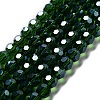 Electroplate Transparent Glass Beads Strands EGLA-A035-T8mm-A10-1