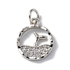 Brass Micro Pave Cubic Zirconia Charms ZIRC-F131-18P-1