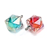 AB Color Resin Polygon Pendants RESI-U002-03-2