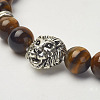 Natural Tiger Eye Beaded Stretch Bracelets BJEW-P069-06AS-2