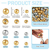 220Pcs Spray Painted Round Natural Schima Wood Beads WOOD-TA0003-03-4
