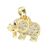 Brass Micro Pave Clear Cubic Zirconia Pendants KK-H254-11G-2