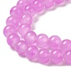 Baking Painted Imitation Jade Glass Round Bead Strands X-DGLA-Q021-8mm-44-4