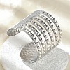 304 Stainless Steel Cuff Bangles for Women BJEW-Z096-06P-1