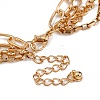 Alloy Multi Layered Necklaces for Women NJEW-U013-04G-4