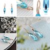 Oval Three Times of Real Rose Gold Plated Fashion Alloy Austrian Crystal Dangle Earrings EJEW-AA00057-58A-4