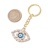 4Pcs Iron Alloy Rhinestone Keychain KEYC-JKC01174-3