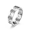 Non-Tarnish Hollow Word Stainless Steel Finger Rings FIND-PW0020-13A-P-1