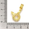 Rack Plating Brass Pave Clear Cubic Zirconia European Dangle Charms KK-H485-21P-3