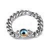 Eye 201/304 Stainless Steel Link Bracelets BJEW-F522-02P-03-4
