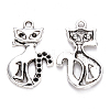 Tibetan Style Alloy Pendant Rhinestone Settings TIBEP-S319-059AS-RS-1