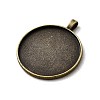 Vintage Tibetan Style Alloy Big Pendant Cabochon Settings X-TIBEP-M018-117AB-NF-2