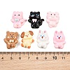 Cute Animal Opaque Resin Enamel Cabochons RE-CBAFAAF-03-3