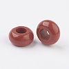 Natural Red Jasper European Beads X-G-G740-12x6mm-04-2