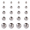 Mega Pet Round 304 Stainless Steel Beads STAS-MP0001-01P-17