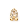 Brass Micro Pave Cubic Zirconia Beads KK-F895-19G-2