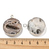 Electroplated Natural Druzy Agate Pendants G-A229-01F-3