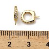 Horse Shoes Rack Plating Brass Micro Pave Cubic Zirconia Pendant Bails KK-S397-07D-3