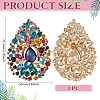 1Pc Alloy Rhinestone Brooches JEWB-MA0001-02A-2