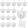 Square Paper Wedding Candy Storage Boxes with Ribbon CON-WH0001-80-1