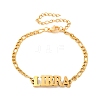 Constellation 202 Stainless Steel Figaro Chain Link Bracelets for Women Men LS-AJEW-U006-01J-1