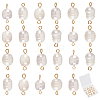 30Pcs Natural Cultured Freshwater Pearl Connector Charms PALLOY-SC00003-1