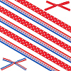 2 Rolls 2 Styles Independence Day Themes Polyester Ribbon OCOR-GF0004-50A-1
