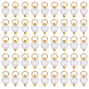 200Pcs Heart ABS Imitation Pearl Pendants PALLOY-BM00021-1
