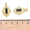 Rack Plating Brass Pave Cubic Zirconia Pendants CU-CBA01AA-04G-3