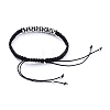 Unisex Adjustable Nylon Thread Braided Bead Bracelets BJEW-JB05137-02-3