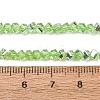 Electroplate Transparent Glass Beads Strands GL-CBA7A17-01A-11-3