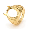 Long-Lasting Plated Brass Finger Ring Components KK-D160-03G-J-3
