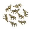 Tibetan Style Alloy Howling Wolf Pendants MLF1753Y-NF-3