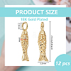 12Pcs Brass Pendants KK-BC0015-37-2