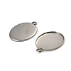 304 Stainless Steel Pendant Cabochon Settings STAS-NH0002-01A-P-2
