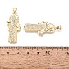 Religion Brass Micro Pave Clear Cubic Zirconia Pendants KK-N287-46F-G-3