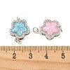 Rack Plating Brass Micro Pave Cubic Zirconia & Shell & Enamel Box Clasps KK-S373-02P-3