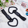 2Pcs ABS Plastic Heart Rear Bumper Warning Handle Ring HJEW-SP0001-49B-4