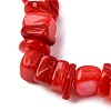 10Pcs 10 Colors Dyed Natural Freshwater Shell Beaded Stretch Bracelets for Men Women BJEW-JB12478-6