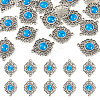 Tibetan Style Alloy with Resin Imitation Turquoise Connector Charms FIND-TAC0035-47AS-07-2