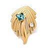 Wing 304 Stainless Steel Pave Cubic Zirconia Brooches for Backpack Clothes JEWB-Z041-01G-1