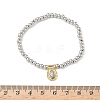 Brass Oval Charms Bracelets BJEW-B148-03A-01-5