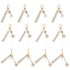 DELORIGIN 12Pcs 3 Style Alloy Enamel Mobile Straps Pearl Flower Lanyard Wrist KEYC-DR0001-12-1