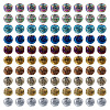 100Pcs 10 Colors Electroplated Natural Lava Rock Beads Strands G-PJ0001-03C-1