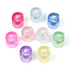 UV Plating Transparent Acrylic European Beads OACR-M027-02G-2