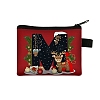 Christmat Letter Printed Polyester Wallets with Zipper PW-WGB27ED-21-1