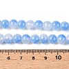 Crackle Baking Painted Imitation Jade Glass Beads Strands DGLA-T003-8mm-05-4