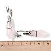 Natural Rose Quartz Faceted Pointed Bullet Big Pendants G-L524-19P-08-3