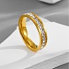 304 Stainless Steel Crystal Rhinestone Finger Rings FS-WG432ED-02-1