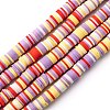 Handmade Polymer Clay Beads Strands CLAY-R089-8mm-T022-1